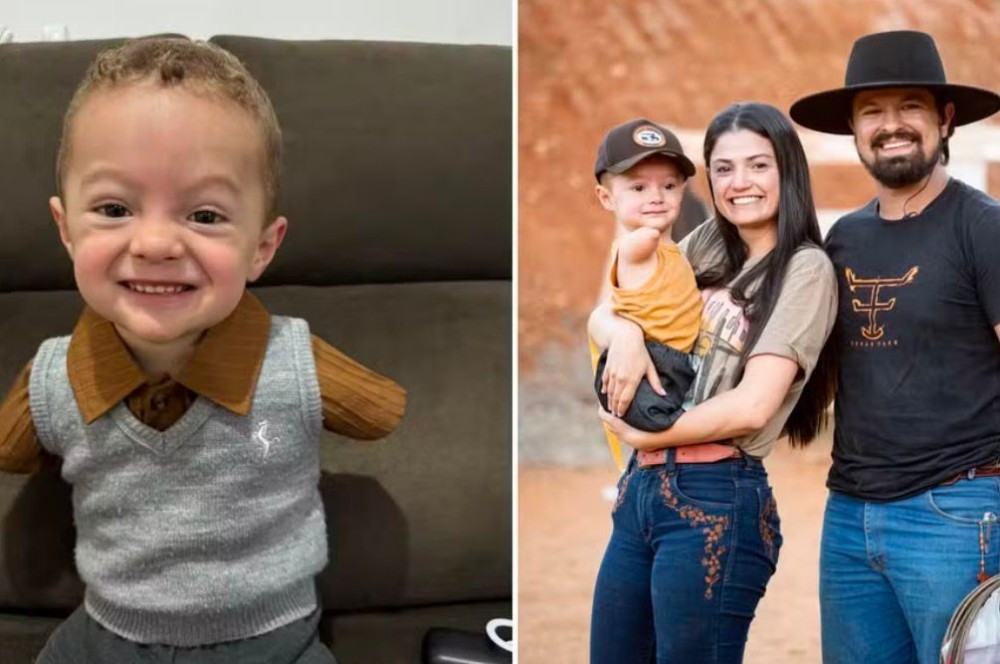 Menino que nasceu sem braços e pernas inspira família com conquistas e força para superar desafios