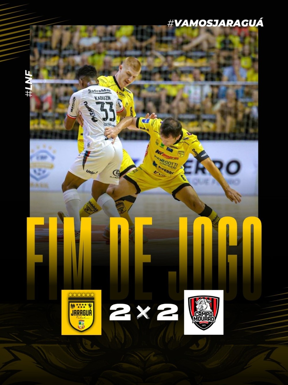 Jaraguá Futsal empata na estreia da Liga Nacional