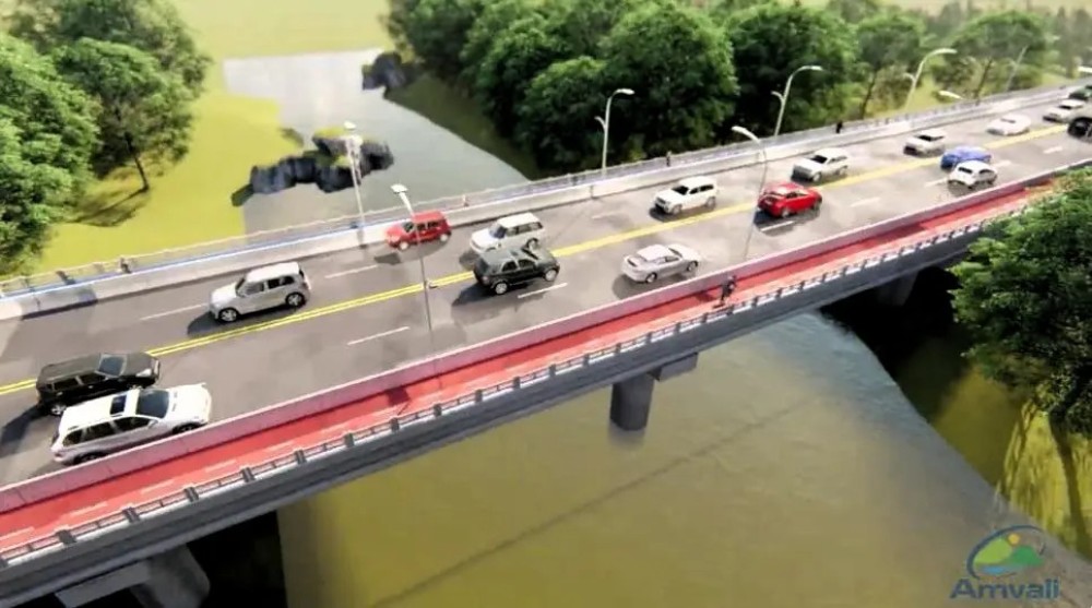 Segue a preparação da área onde será construída ponte que vai ligar Jaraguá do Sul e Schroeder