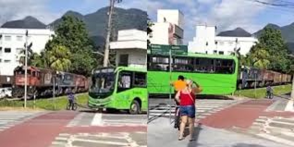 Prefeitura apura conduta de motoristas que quase provocaram acidente com trem em Jaraguá do Sul