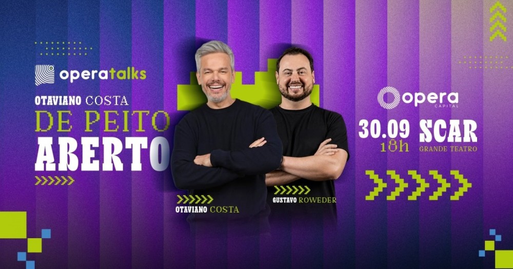 OperaTalks retorna em sua 2ª edição com Otaviano Costa e celebra os cinco anos da Opera Capital em Jaraguá do Sul