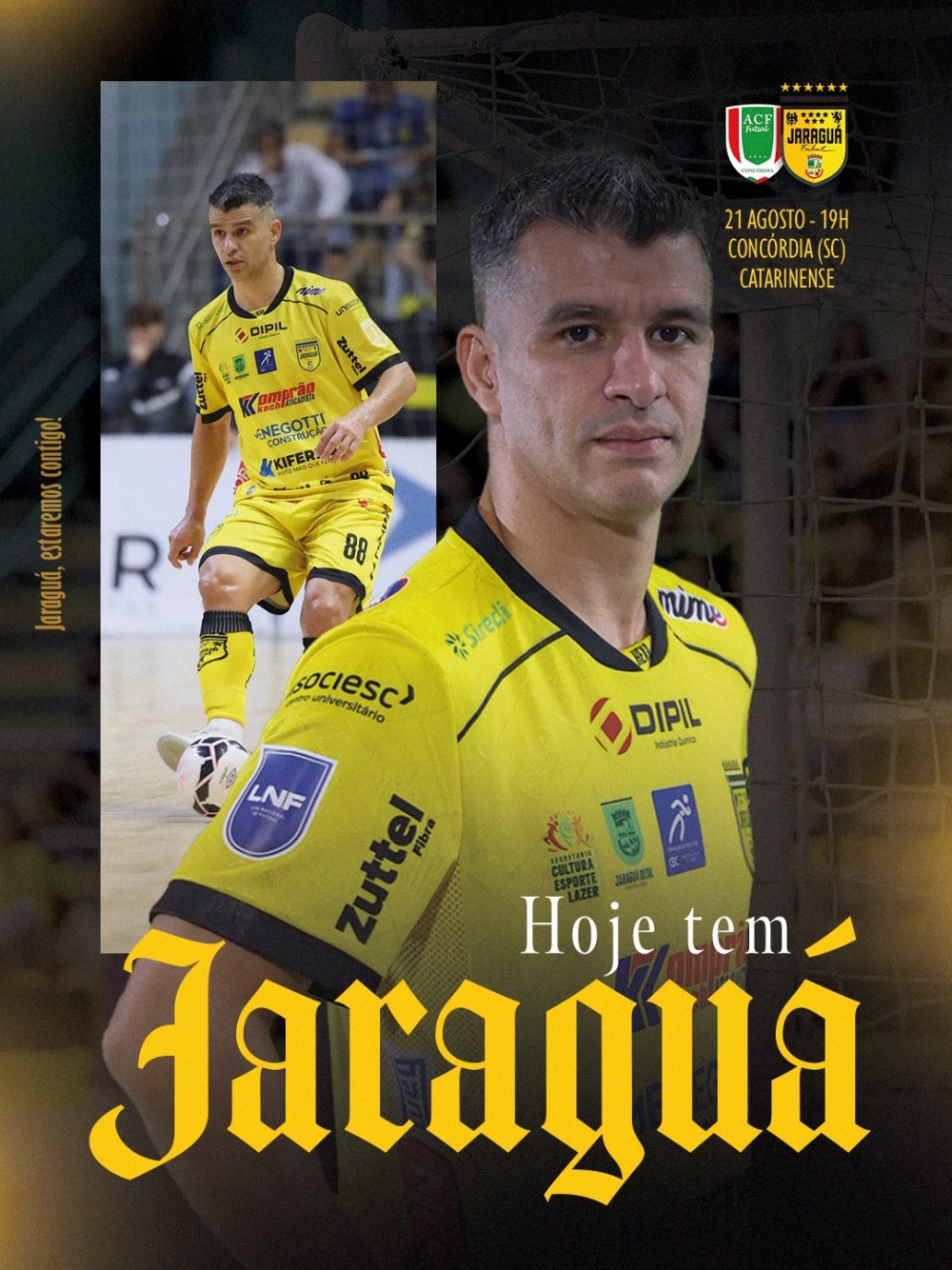No Oeste, Jaraguá Futsal encara o Concórdia pelo Campeonato Catarinense