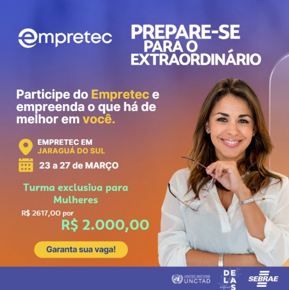 Jaraguá do Sul recebe Empretec Exclusivo para Mulheres com foco no comportamento empreendedor