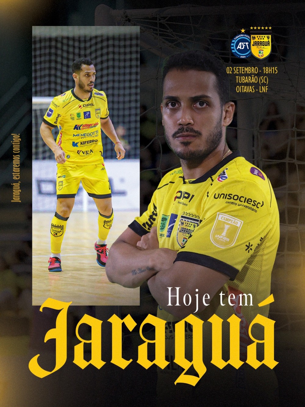 Jaraguá Futsal visita o Tubarão pela ida das oitavas de final da LNF