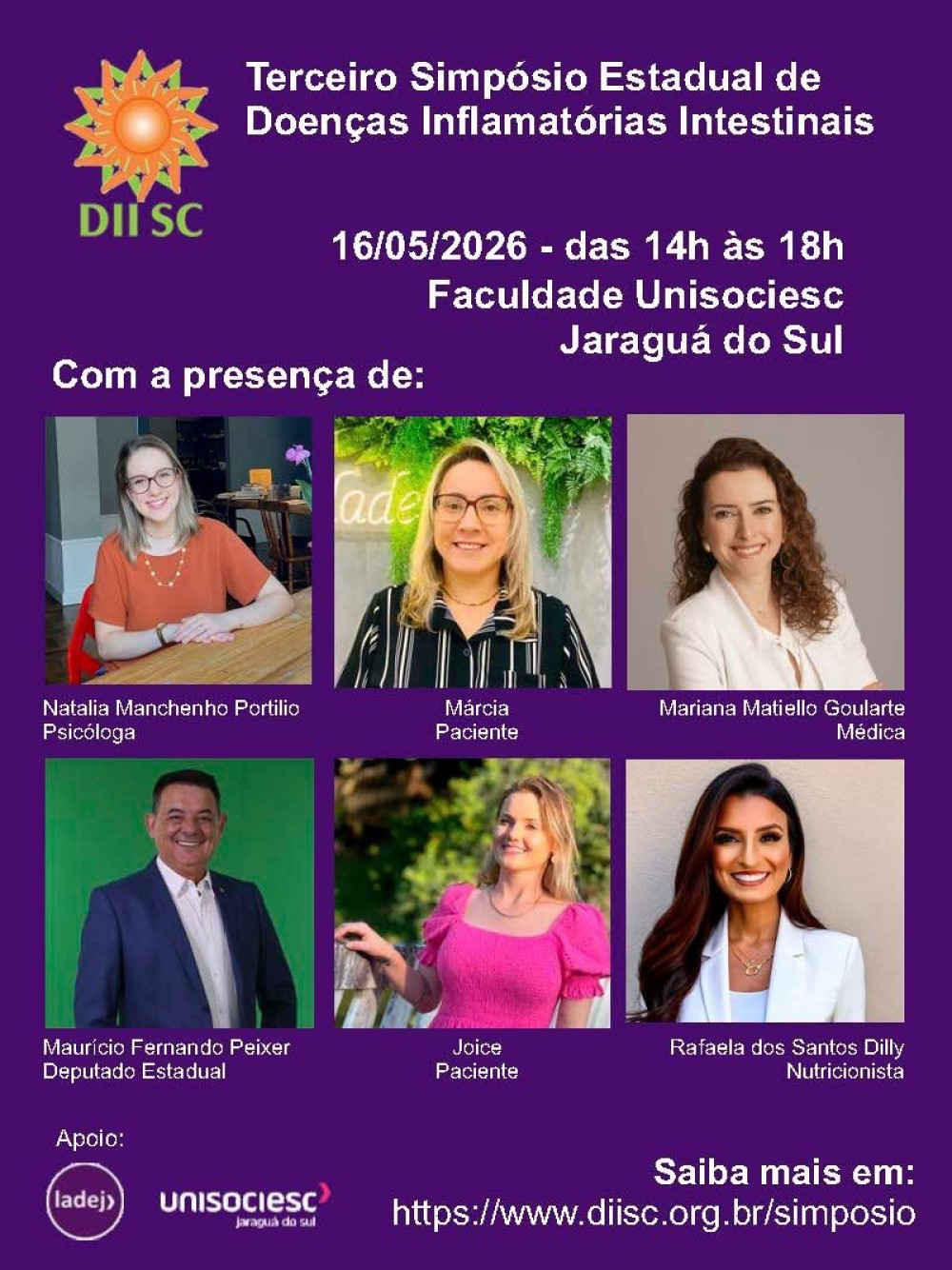 Jaraguá do Sul recebe simpósio estadual sobre doenças inflamatórias intestinais com participação do deputado Maurício Peixer