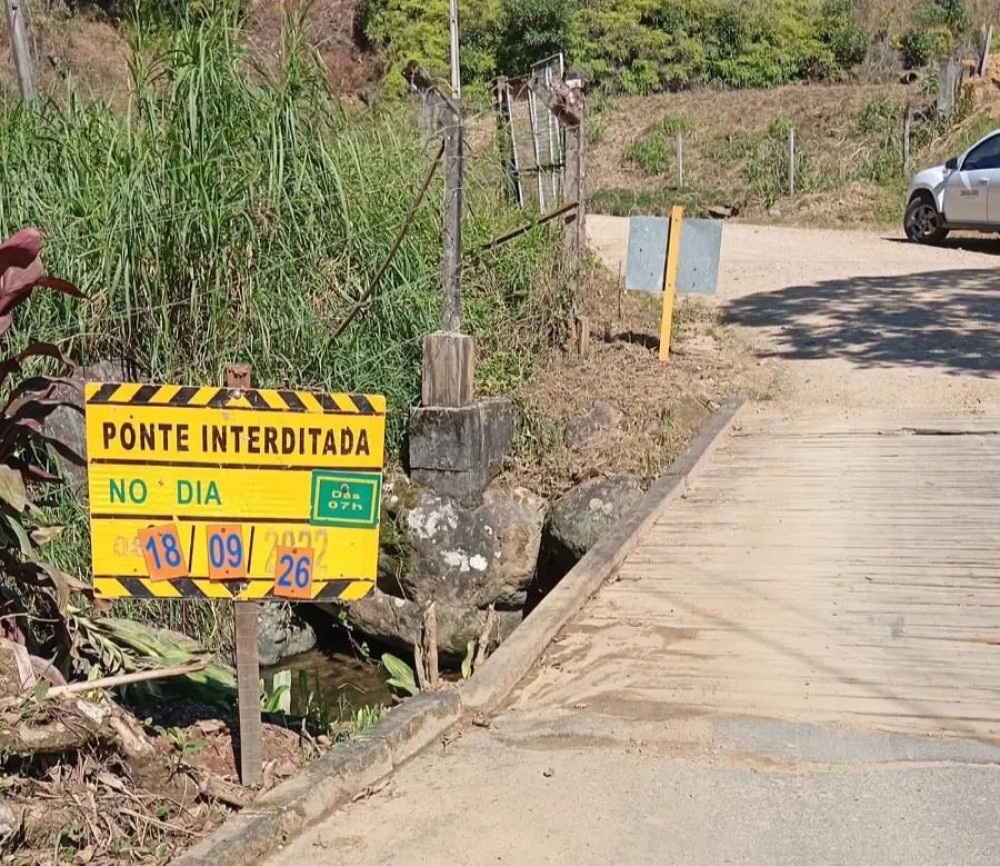 COMUNICADO: Interdição de ponte no bairro Rio Molha na sexta-feira (18)