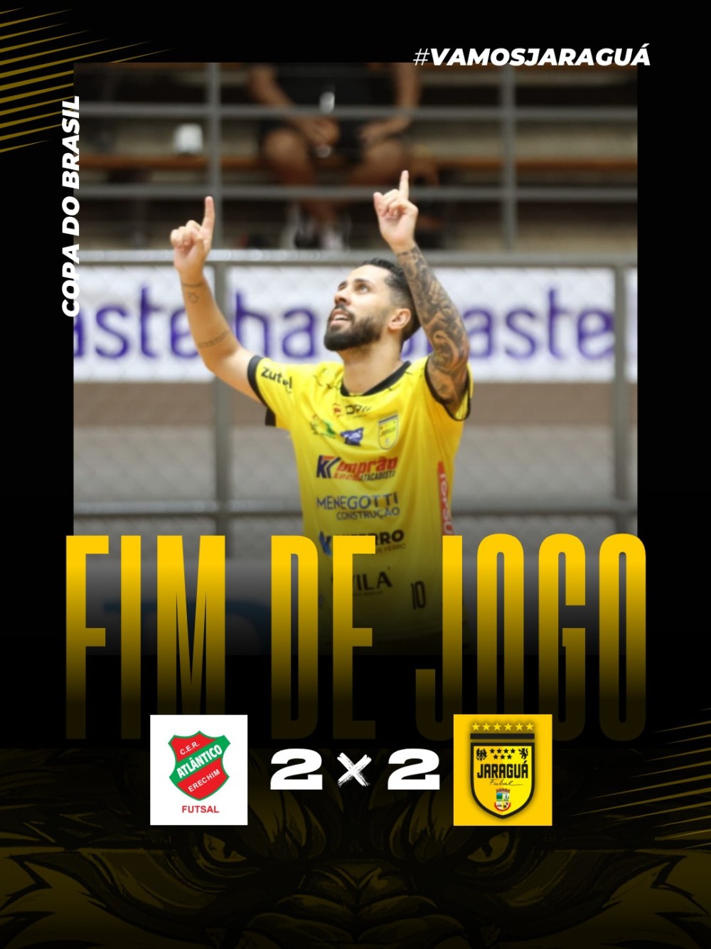 Jaraguá Futsal empata com o Atlântico e conquista classificação na Copa do Brasil