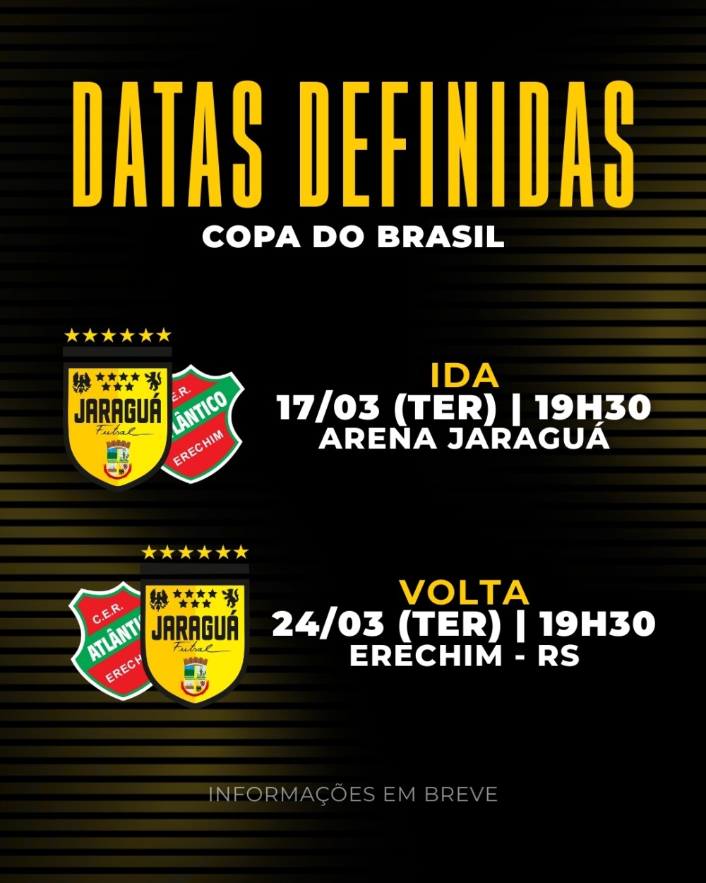 Datas de Jaraguá Futsal x Atlântico pela Copa do Brasil estão definidas