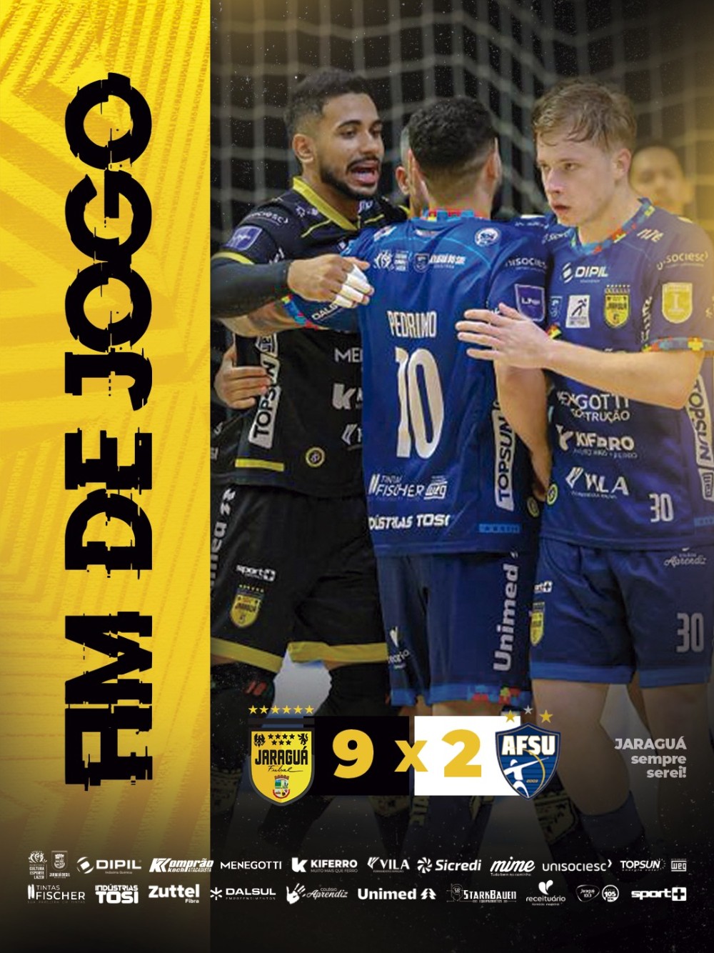 Jaraguá faz 9 a 2 no Umuarama e é o novo vice-líder da LNF