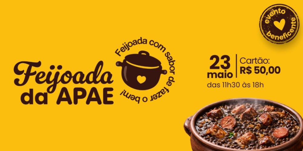 Apae promove tradicional Feijoada beneficente no próximo sábado em Jaraguá do Sul