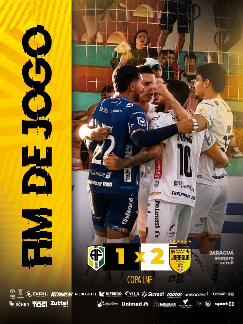Jaraguá Futsal bate Apodi e está nas quartas de final da Copa LNF