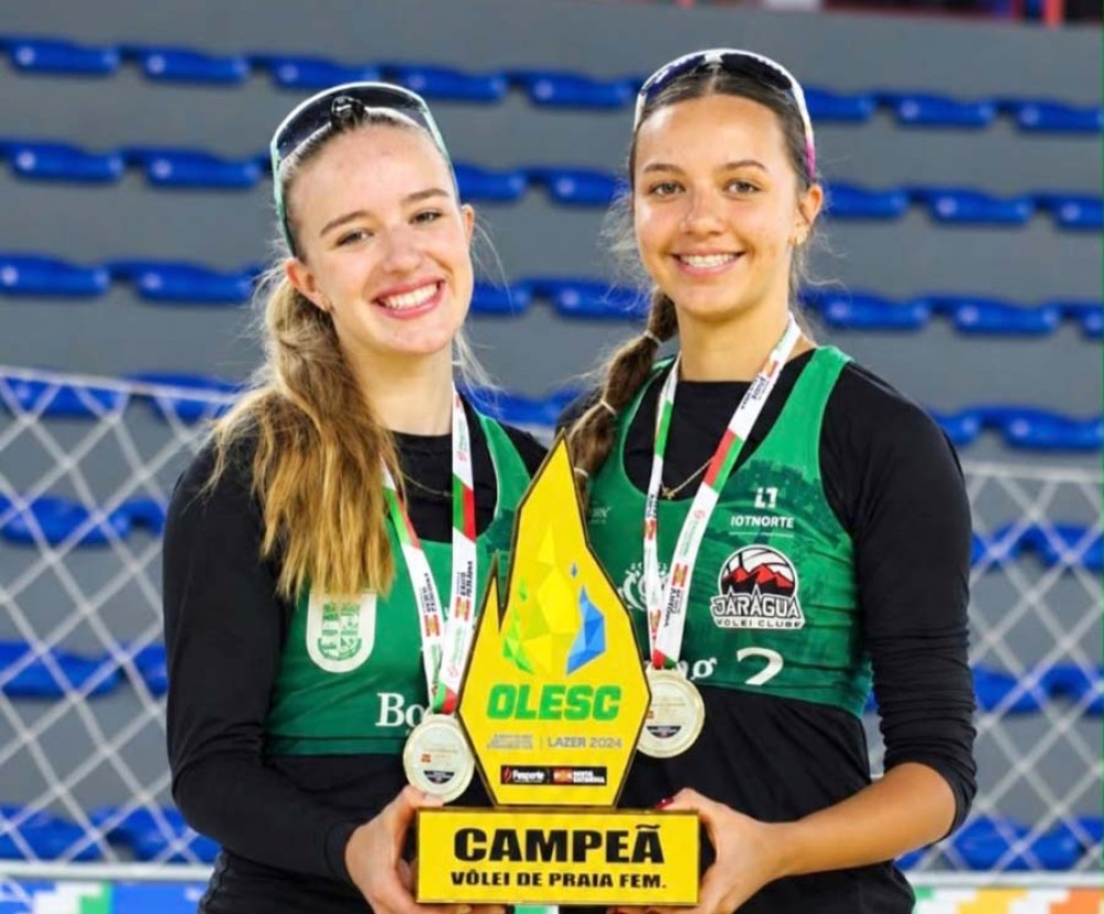 Dupla de Jaraguá do Sul é convocada para o Mundial Escolar de Vôlei de Praia