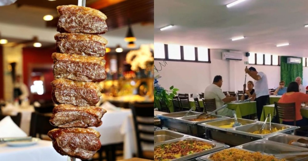 Clientes se despendem de tradicional churrascaria