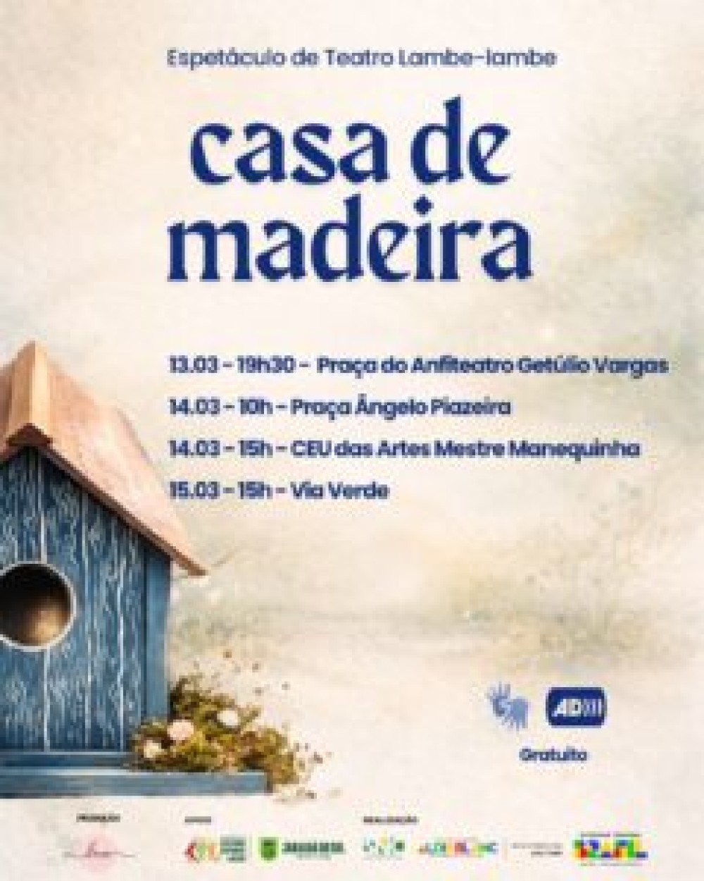 Jaraguá do Sul recebe espetáculo gratuito de teatro em miniatura