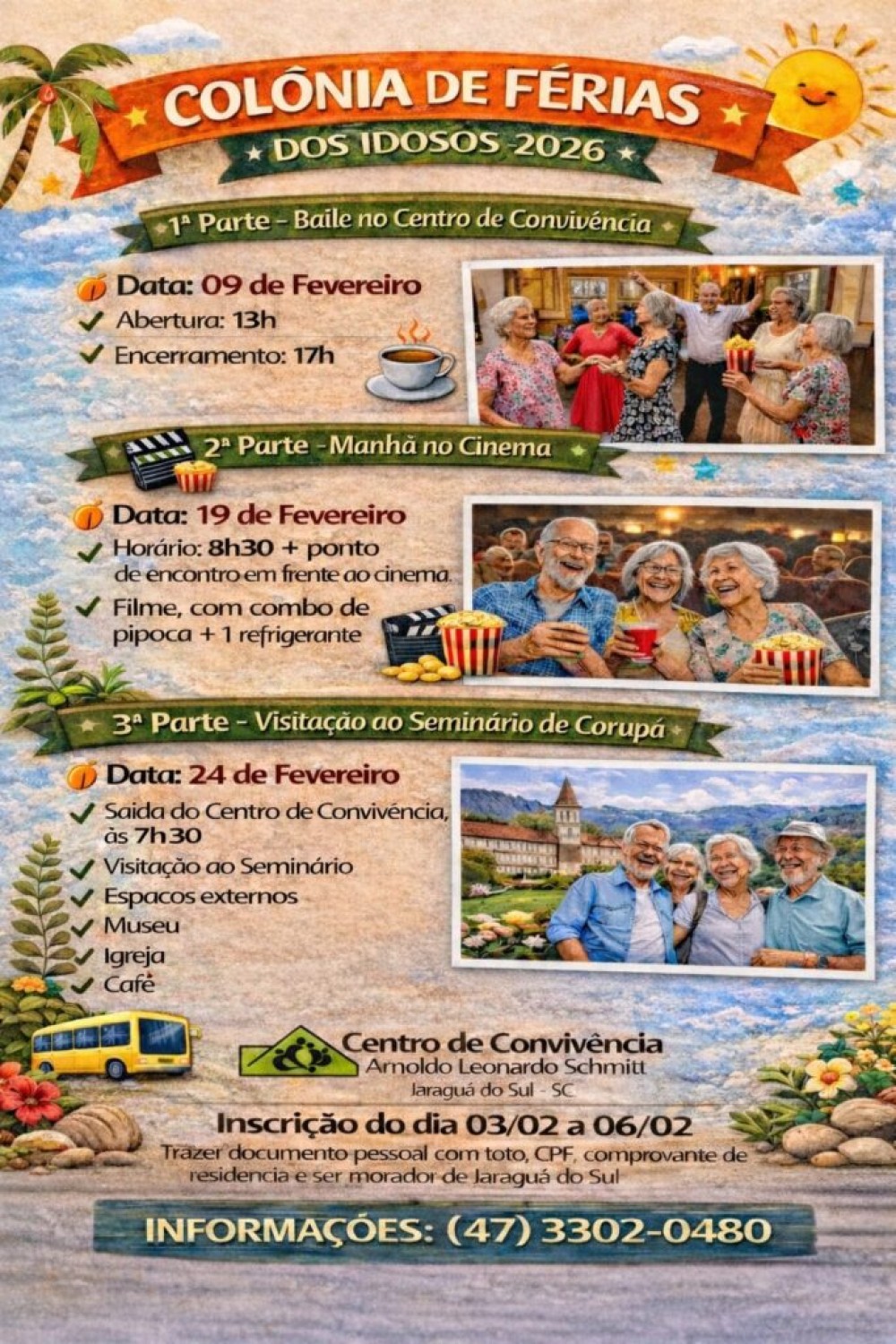 Colonia de Férias da Terceira Idade terá novidades este ano