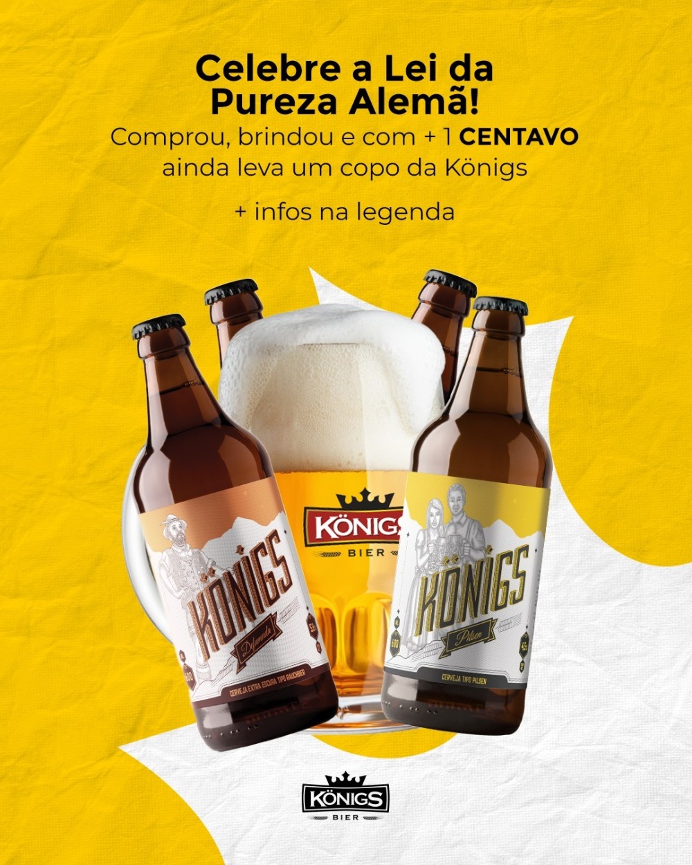 Lei da Pureza Alemã inspira promoção especial da Königs em abril