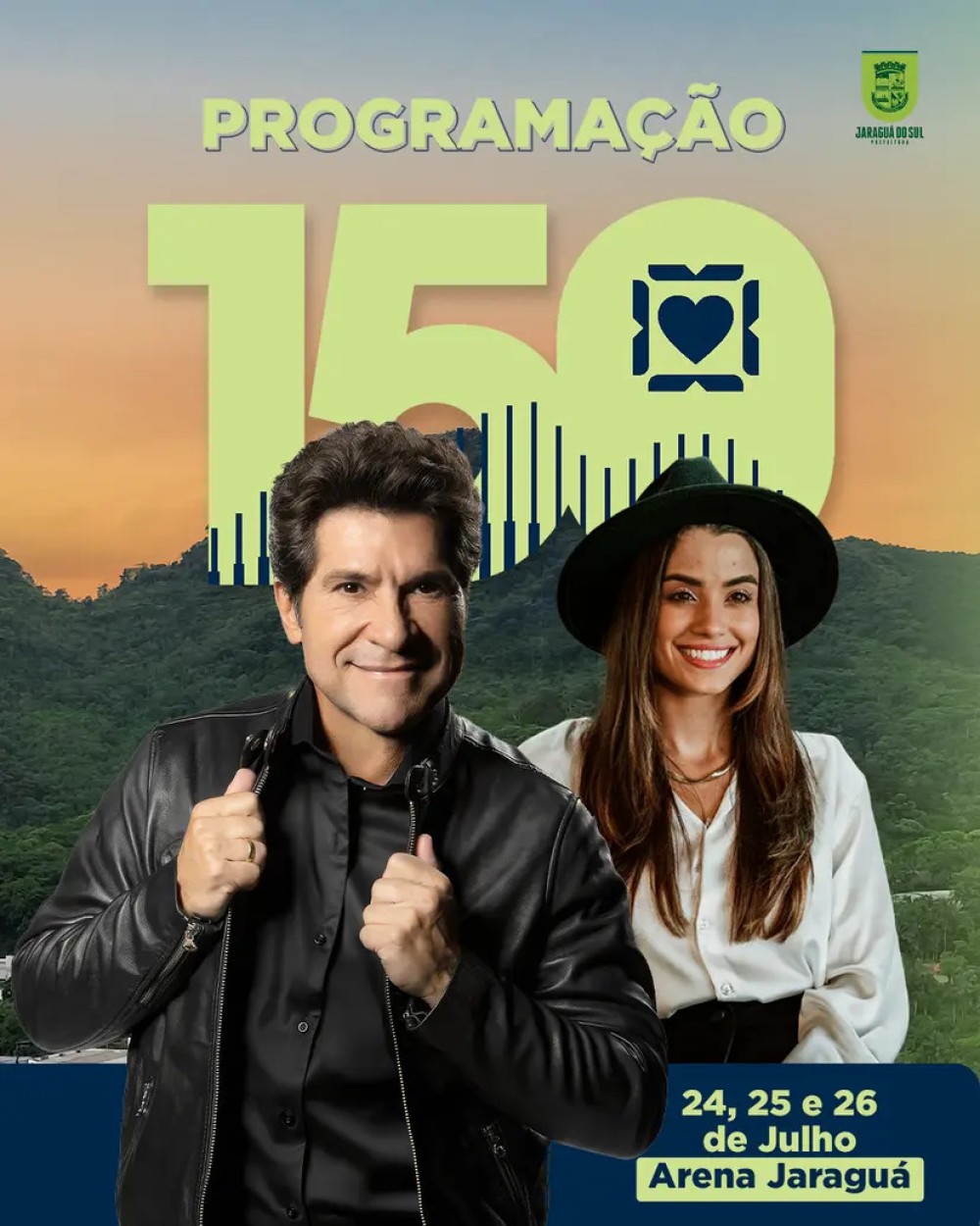 Jaraguá do Sul prepara fim de semana de grandes atrações para celebrar os 150 anos da cidade