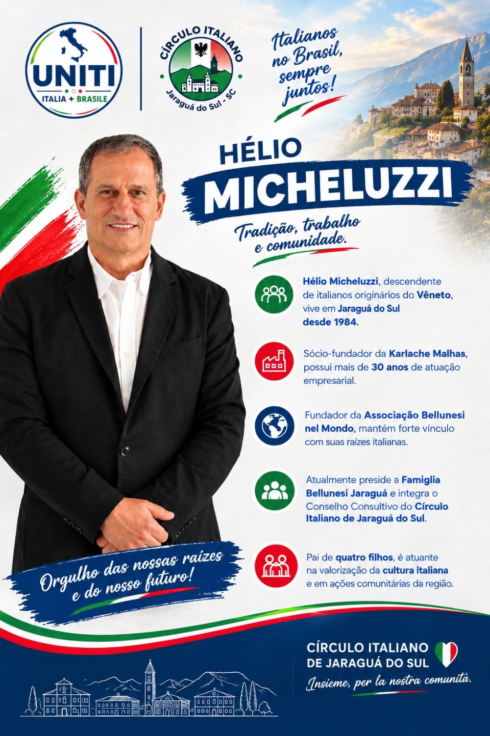 Hélio Micheluzzi representa Jaraguá do Sul nas eleições do Comites 2026