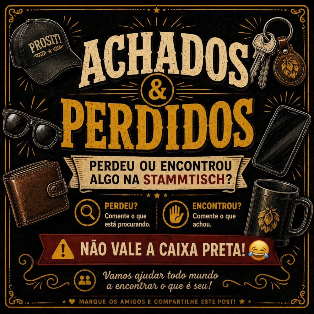 Perdeu algum item na Stammtisch de Jaraguá do Sul? Saiba o que fazer