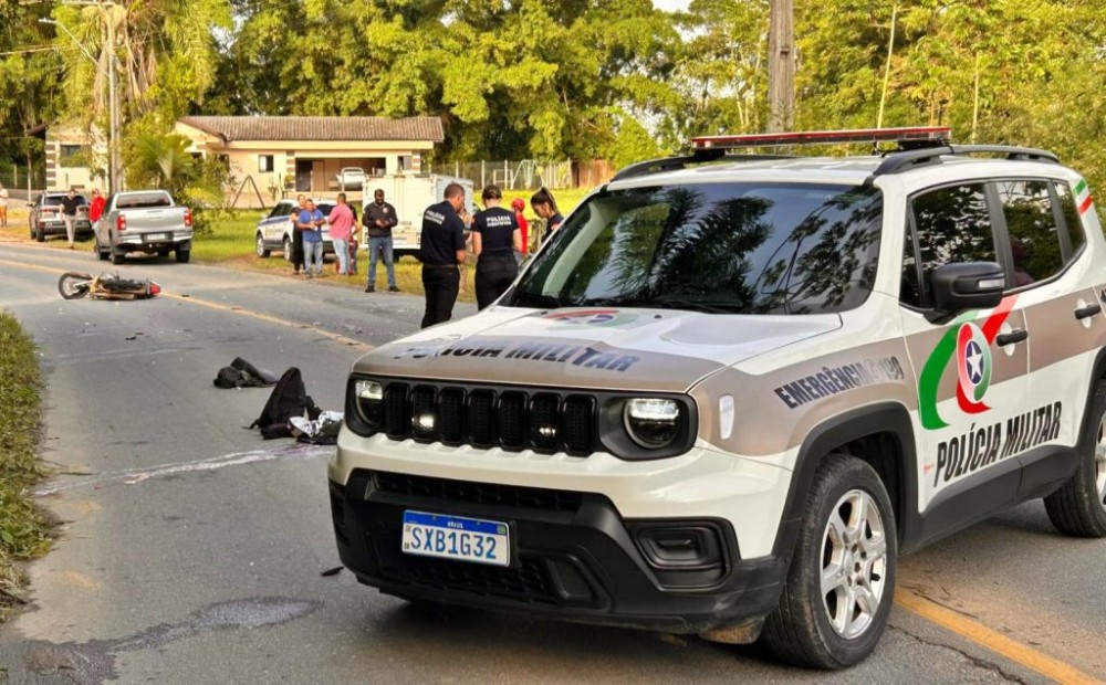 Tragédia: Motociclista morre após colisão em Jaraguá do Sul