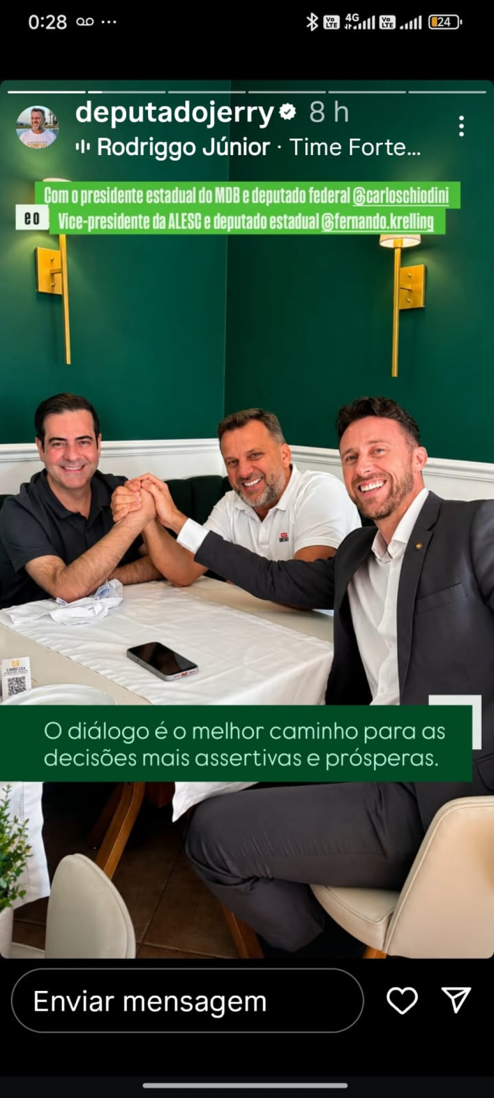 Do discurso ao acordo: o ‘diálogo’ que muda conforme a conveniência no MDB catarinense