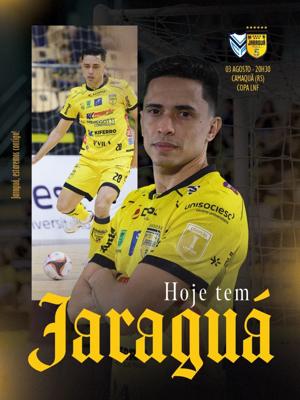 Jaraguá faz o jogo único das quartas de final da Copa LNF em Camaquã (RS)
