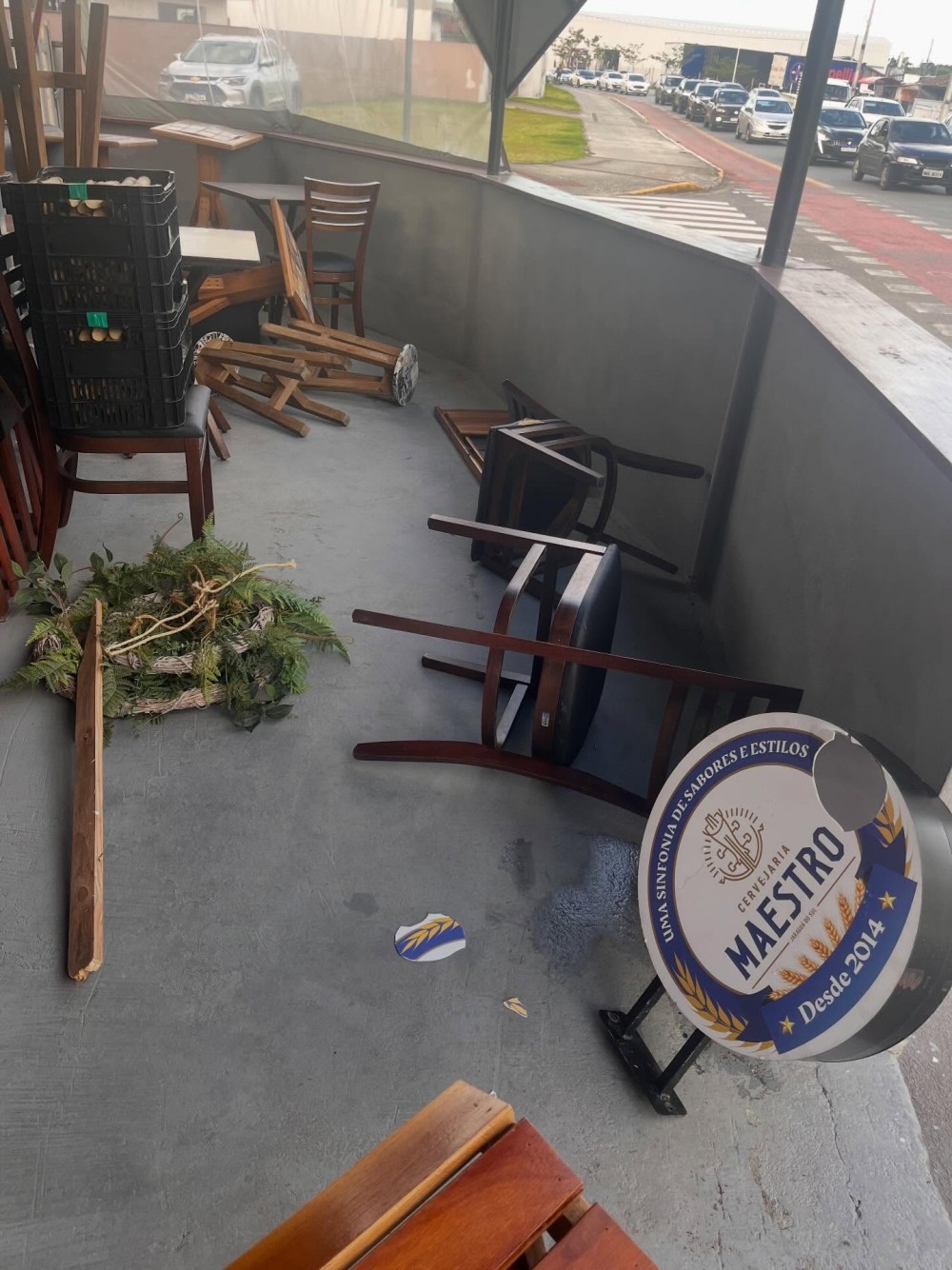 Bar em Jaraguá do Sul sofre depredação e proprietária lamenta ocorrido