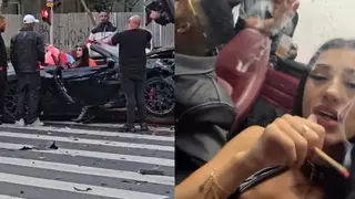 Bia Miranda e Gato Preto se envolvem em acidente e carro fica destruído
