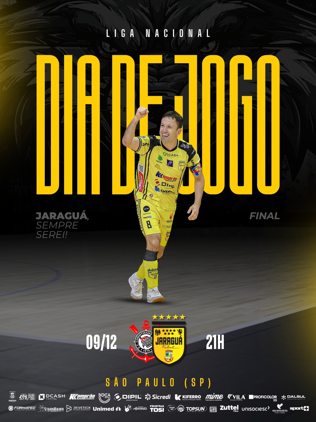 Em São Paulo, Jaraguá Futsal encara Corinthians no primeiro jogo da final da LNF