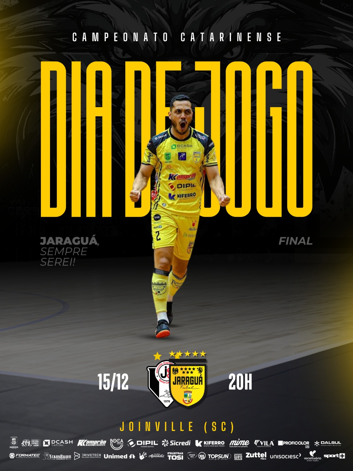 Jaraguá Futsal visita o JEC pelo primeiro duelo da final do Catarinense