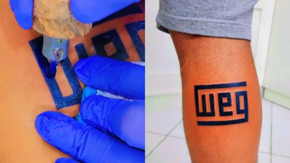 Funcionário faz tatuagem para homenagear WEG
